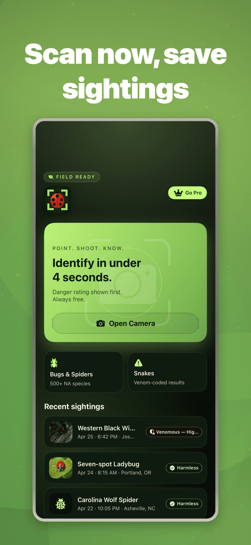 BugLens：虫・刺咬・蛇の判別 app screenshot
