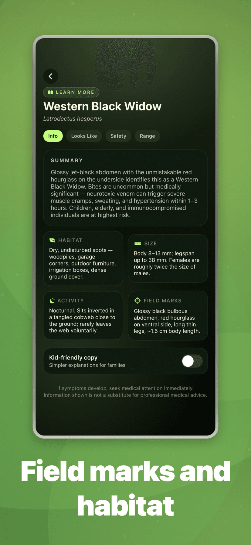 Field details and first-aid tips