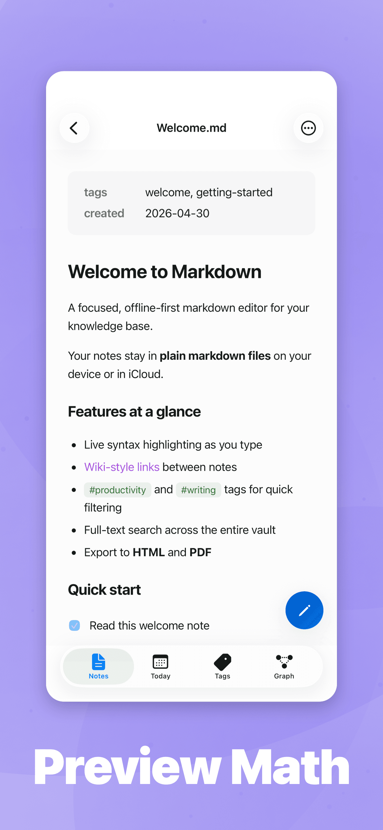 Real-time markdown preview