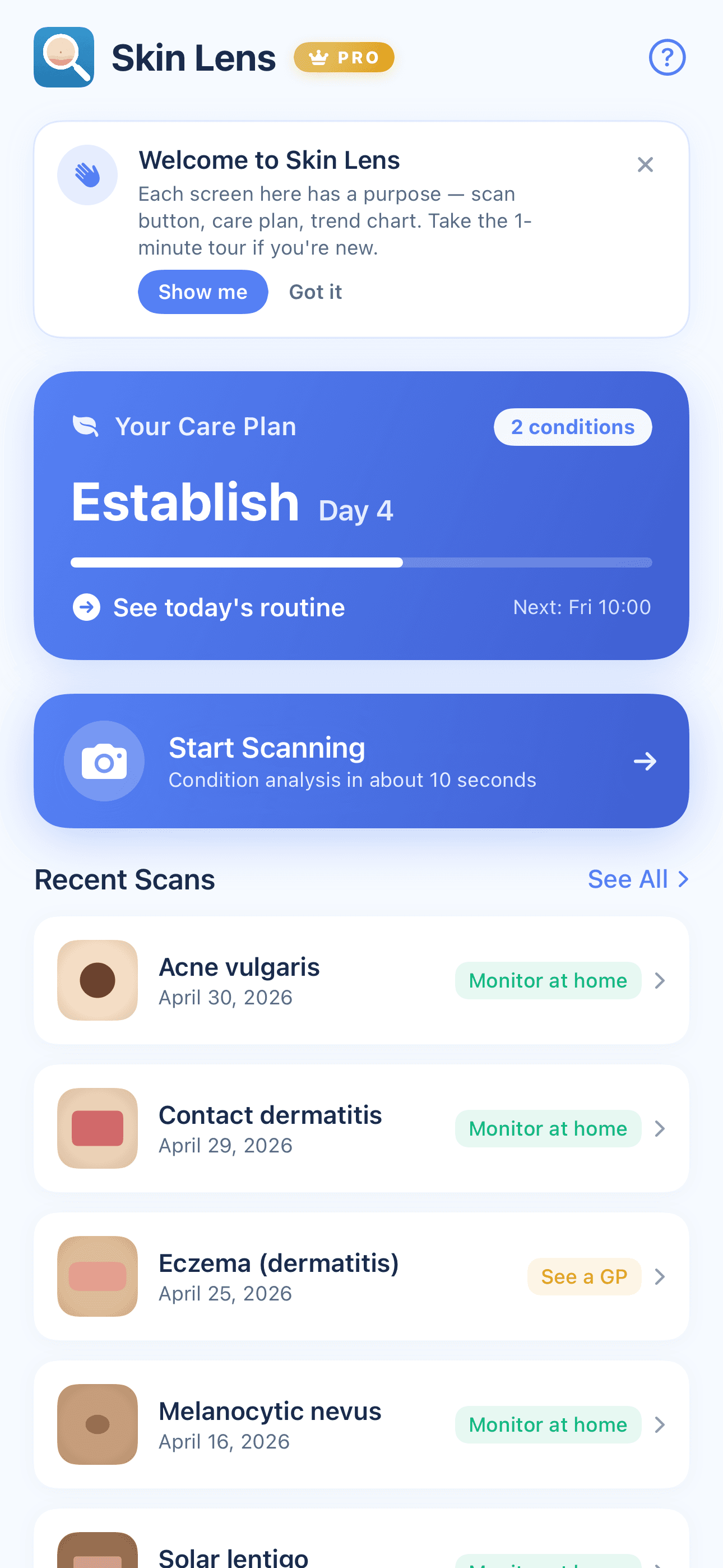 Skin Condition Identifier Lens screenshot