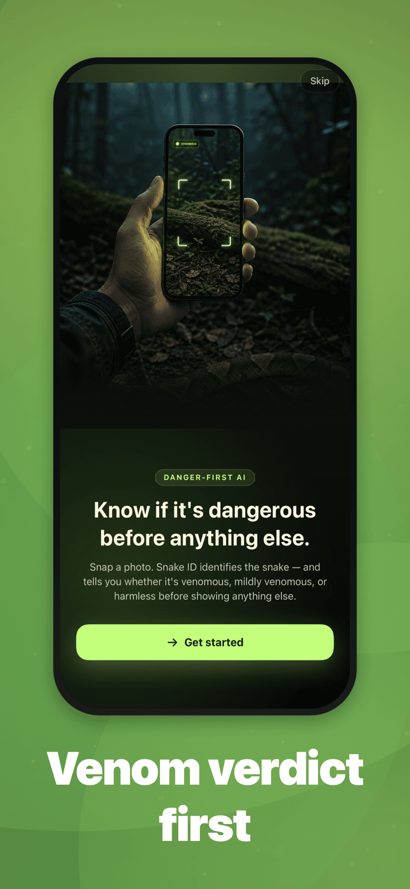 Snake ID app screenshot