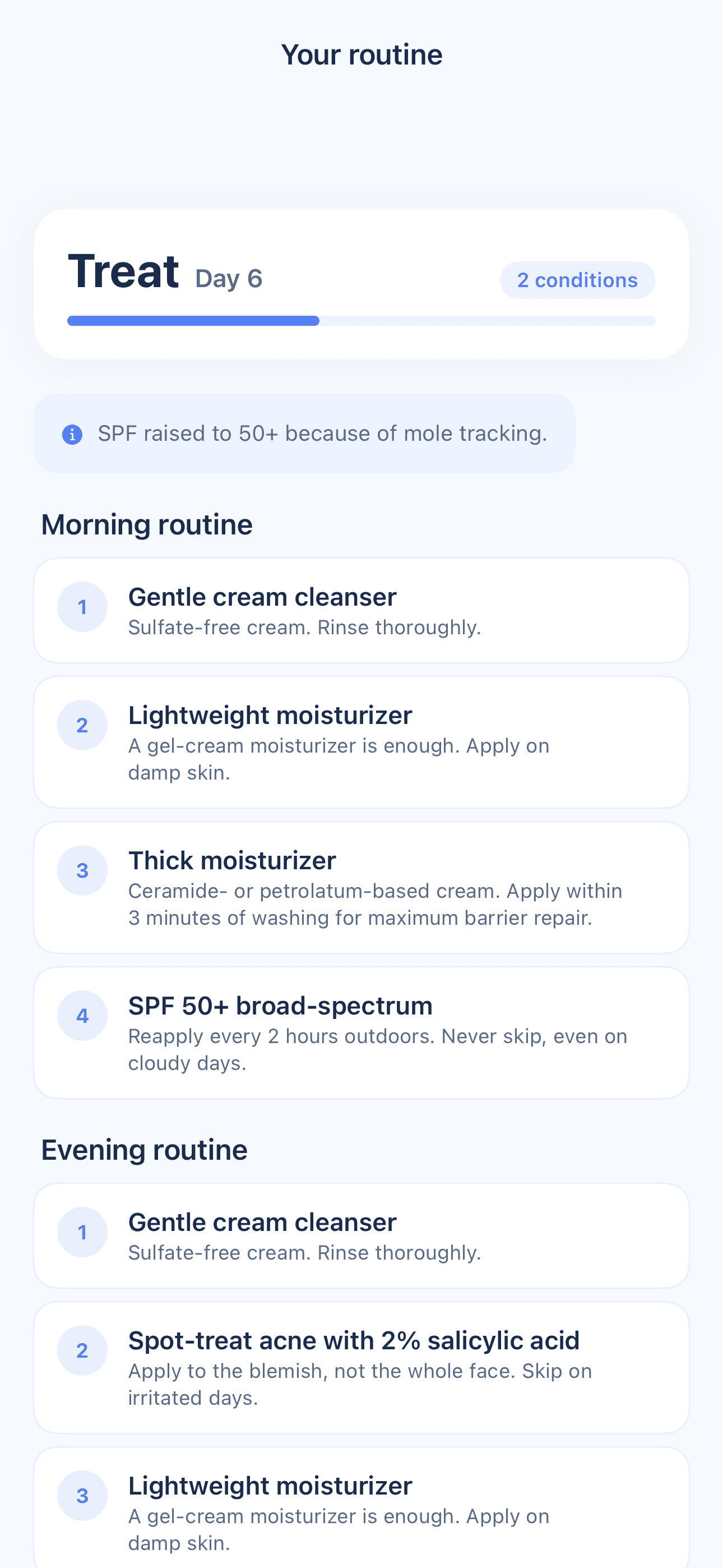 Personalized care routine