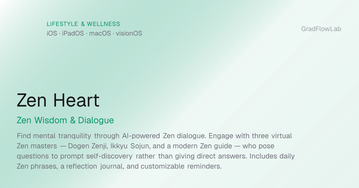 Zen Heart — talk to a zen master ai